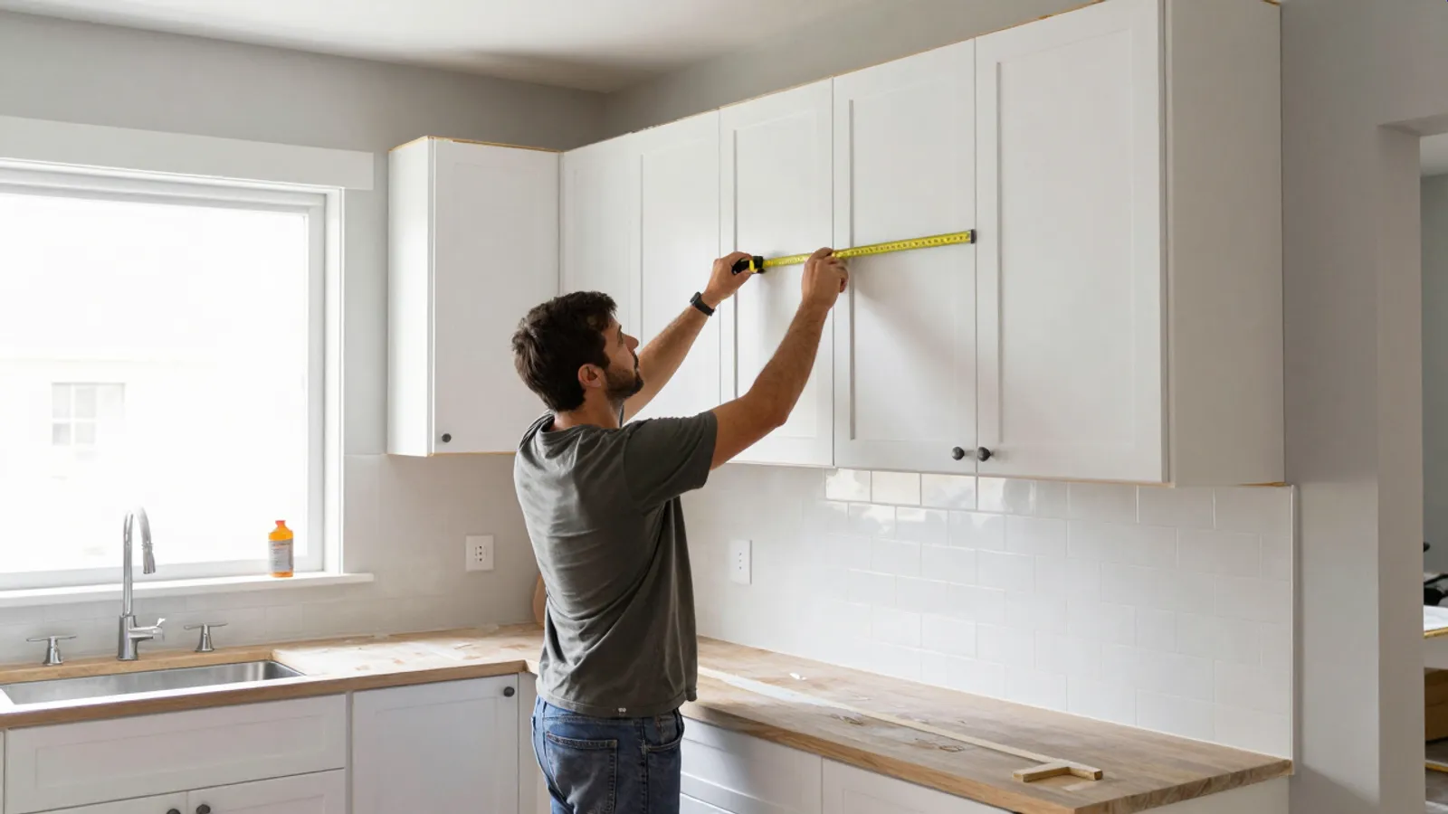 Cabinet hardware and soft-close Blum hinges on kitchen cabinets in Huntsville Alabama